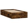 Bed Frame Smoked Oak 90x190 cm Single - Modern & Durable