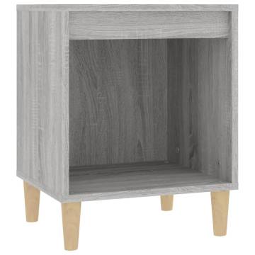 Stylish Grey Sonoma Bedside Cabinet - 40x35x50 cm