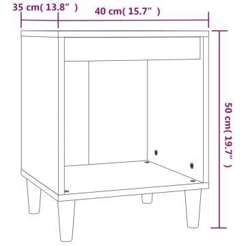 Stylish Grey Sonoma Bedside Cabinet - 40x35x50 cm