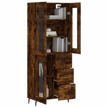 Highboard Smoked Oak - Stylish Engineered Wood Storage Unit