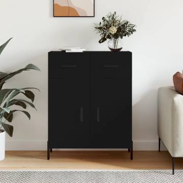 Modern Black Sideboard 69.5x34x90 cm - Stylish Storage Solution