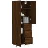 Stylish Highboard Brown Oak - Engineered Wood Storage Solution