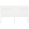 Stylish White Bed Headboard - Solid Pine 206x4x100 cm