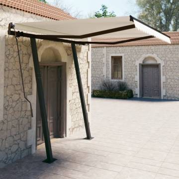 Manual Retractable Awning 3.5x2.5m Cream - Hipomarket