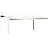 Manual Retractable Awning 3.5x2.5m Cream - Hipomarket