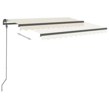 Manual Retractable Awning 3.5x2.5m Cream - Hipomarket