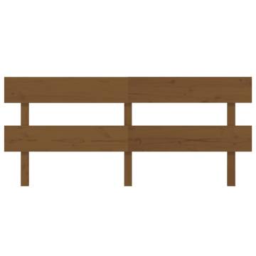 Stylish Honey Brown Bed Headboard - Solid Pine Wood