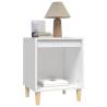 Elegant White Bedside Cabinet - 40x35x50 cm Engineered Wood