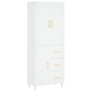 Stylish Highboard White 69.5x34x180 cm | Hipomarket UK