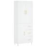 Stylish Highboard White 69.5x34x180 cm | Hipomarket UK