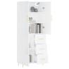 Stylish Highboard White 69.5x34x180 cm | Hipomarket UK