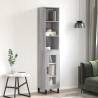 Highboard Grey Sonoma 34.5x34x180 cm Engineered Wood Colour grey sonoma Quantity in Package 1 Model 1 glass door 