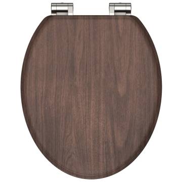 SCHÜTTE Dark Wood Soft-Close Toilet Seat - Durable & Stylish