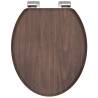 SCHÜTTE Dark Wood Soft-Close Toilet Seat - Durable & Stylish