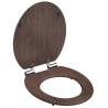 SCHÜTTE Dark Wood Soft-Close Toilet Seat - Durable & Stylish