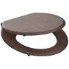 SCHÜTTE Dark Wood Soft-Close Toilet Seat - Durable & Stylish