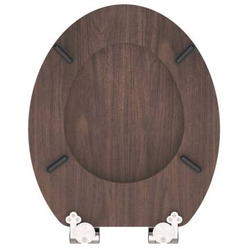 SCHÜTTE Dark Wood Soft-Close Toilet Seat - Durable & Stylish