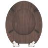 SCHÜTTE Dark Wood Soft-Close Toilet Seat - Durable & Stylish