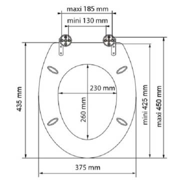 SCHÜTTE Dark Wood Soft-Close Toilet Seat - Durable & Stylish