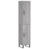 Stylish Highboard Grey Sonoma - 34.5x34x180 cm