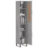 Stylish Highboard Grey Sonoma - 34.5x34x180 cm