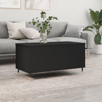 Elegant Black Coffee Table - 90x44.5x45 cm | HipoMarket