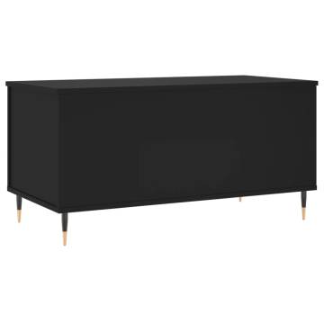 Elegant Black Coffee Table - 90x44.5x45 cm | HipoMarket