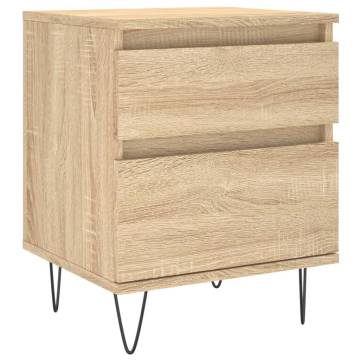 Sonoma Oak Bedside Cabinets - 2 pcs | Stylish & Durable