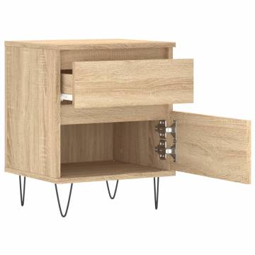 Sonoma Oak Bedside Cabinets - 2 pcs | Stylish & Durable