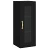 Stylish Highboard Black 34.5x34x180 cm - Durable Engineered Wood