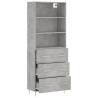 Stylish Concrete Grey Highboard - Durable & Elegant Design