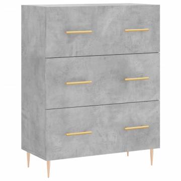 Stylish Concrete Grey Highboard - Durable & Elegant Design