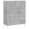 Stylish Concrete Grey Highboard - Durable & Elegant Design