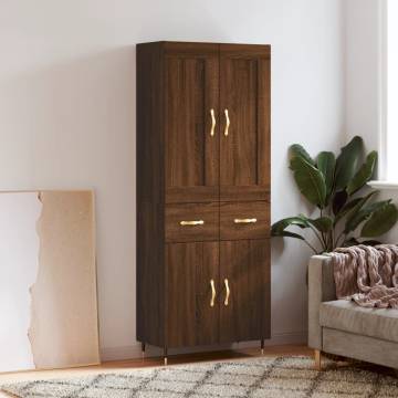 Highboard Brown Oak - Stylish Storage Solution | HipoMarket