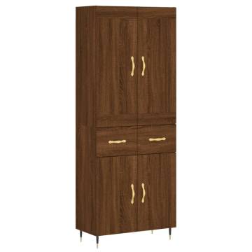 Highboard Brown Oak - Stylish Storage Solution | HipoMarket