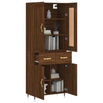 Highboard Brown Oak - Stylish Storage Solution | HipoMarket