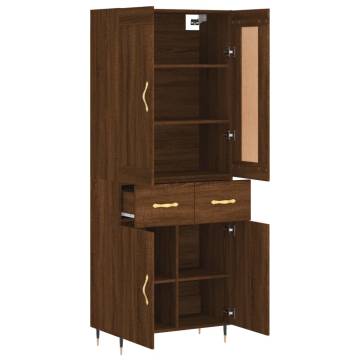 Highboard Brown Oak - Stylish Storage Solution | HipoMarket