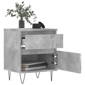 Trendy Bedside Cabinets - 2 pcs Concrete Grey - Hipomarket UK