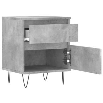 Trendy Bedside Cabinets - 2 pcs Concrete Grey - Hipomarket UK