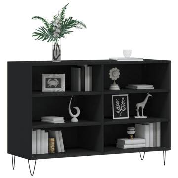 Stylish Black Sideboard - 103.5x35x70 cm Engineered Wood