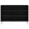 Stylish Black Sideboard - 103.5x35x70 cm Engineered Wood