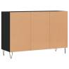 Stylish Black Sideboard - 103.5x35x70 cm Engineered Wood