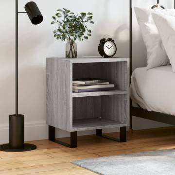 Bedside Cabinet Grey Sonoma - Stylish Storage Solution