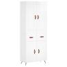 Stylish Highboard High Gloss White - 69.5x34x180 cm