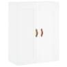 Stylish Highboard High Gloss White - 69.5x34x180 cm