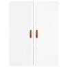 Stylish Highboard High Gloss White - 69.5x34x180 cm