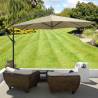 HI Parasol Cantilever Beige 3m UV50+ - Elegant Sun Protection