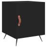 Black Bedside Cabinet 40x40x50 cm - Modern Engineered Wood