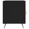 Black Bedside Cabinet 40x40x50 cm - Modern Engineered Wood