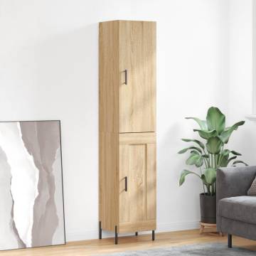 Stylish Highboard Sonoma Oak - Modern Engineered Wood Storage